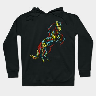 horse abstract colorful Hoodie